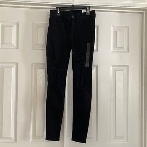 American Eagle black distressed jeans